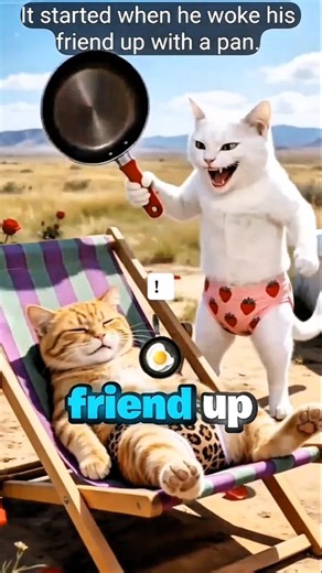 He really went full Desert Warrior mode 🌵😂 #aishorts #funnycats #shorts #shortcat #aitoday