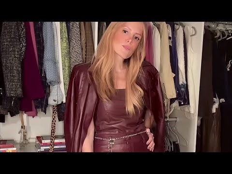 Designer and friends model leather outfits