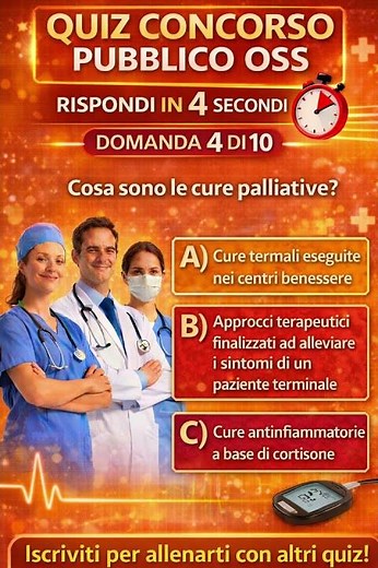 Domanda da concorso OSS 🏥 Solo i più preparati