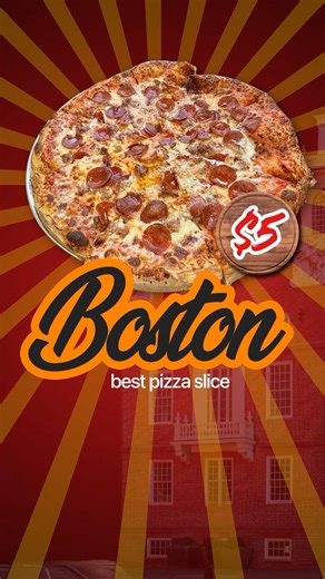Best pizza slice in Boson for just $5 🔥🤯