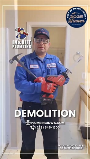 Our client loved the first remodel so much, they trusted us again to upgrade another space. 💪 Stay tuned for the before & after — you’re going to love it! 🔥 🌐 plumbinginwa.com 📞 (253) 545-1300 📍 1139 Browns Point Blvd NE, Tacoma #InAndOutPlumbing #BathroomRemodel #HomeImprovement #TacomaWA #PlumbingExperts #beforeandafter | In & Out Plumbing