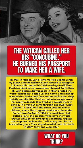Branded A Sinner By Rome, He Traded His Country For A Wedding Ring #CarloPonti