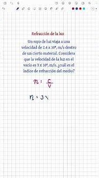 "Discover how light changes speed! 🌟 Calculating the refractive index step by step" #physics