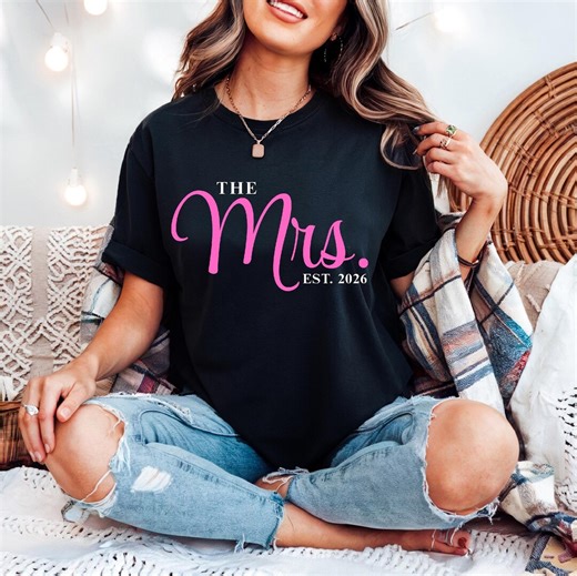 The Mrs. Established 2026 | Bride Shirts | Honeymoon Shirt | Wife Shirt | Free Shipping - Etsy