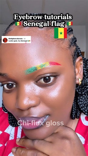 Eyebrow tutorials 🇸🇳Senegal flag 🇸🇳which country is next ?? #beautytips #eyebrowtutorial