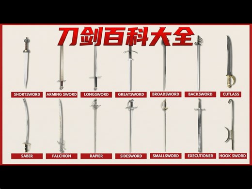 【熟肉】9分钟带你了解每种主要剑型 - Swords Explained