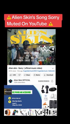 Alien Skin Sorry Song | YouTube Muted Video