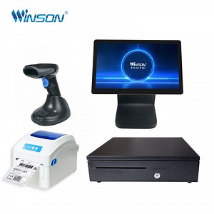 [Hot Item] New Arrivals Aluminum Alloy Shell Windows All in One Cash Register POS System Supply 15.6 Inch Touch Screen POS Machine