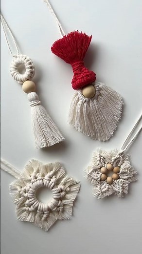 DIY Christmas Decorations | Macrame Christmas Ornaments | Learn to make Macrame Gnome and Snowflake