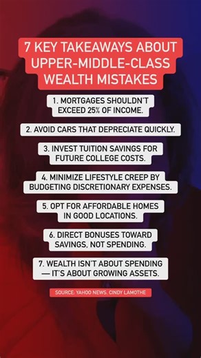 35 reactions | 7 Key Takeaways About Upper-Middle-Class Wealth Mistakes - Follow me on Facebook, Instagram, and TikTok. #30daychallenge #househack #first time homebuyers #home buying #1TimeHomebuyer #Homebuyer101 #HomebuyerSecrets #RealestateAgent #Homebuyertips #HomebuyerGuide #HomebuyerTiktok #realestate #mortgage #realestateinvestors #instagramreels #instagramvideo #instagramrealtor #floridarealtor #winterhavenflorida #auburndaleflorida | Legacy Realty International | Facebook