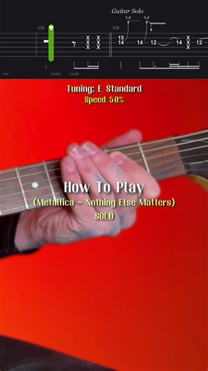 How to play Metallica - Nothing Else Matters 🤘 Guitar Solo (Half Speed playthrough) 🎸 Guitar: ESP LTD M-50 & ESP LTD Arrow Arctic Metal Strings: @Ernie Ball - Skinny Top Heavy Bottom #learnguitar #guitartabs #guitarsolo #guitar #guitarlesson