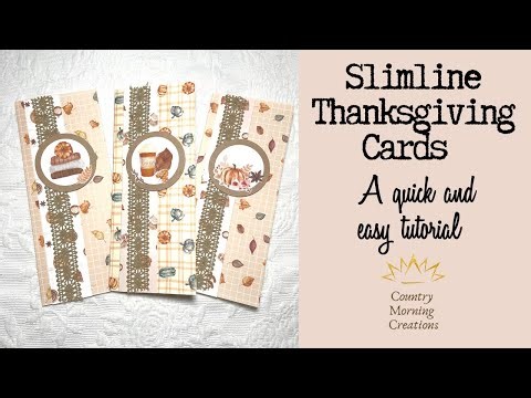 Quick and Easy Slimline Thanksgiving Card Tutorial