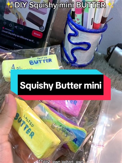 Cara Membuat Squishy Butter Mini dari Spons