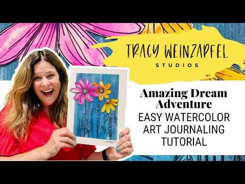 How to Create Dimensional Watercolor Flowers in Your Art Journal (Easy Mixed Media Tutorial)
