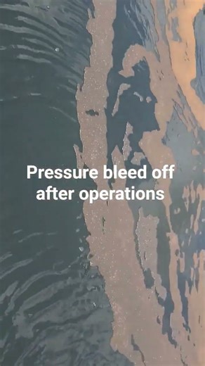 Offshore operation. bleeding off pressure after operation