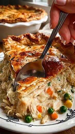 Golden Chicken Pot Pie with Buttery Crust *There’s something deeply comforting about a homemade chicken pot pie baking in the oven, filling the kitchen with that familiar, cozy aroma. With its flaky, buttery crust and creamy, hearty filling, this is the kind of classic meal that feels like a warm hug at the end of the day.* What You'll Need For the Crust 2½ cups all-purpose flour 1 tablespoon sugar 1 teaspoon salt 1 cup cold butter, cubed ½ cup cold buttermilk 1–2 tablespoons cold water, as need