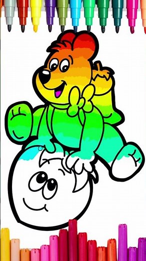 Let's Color Together: Haribo Strawberry Gummy Character | Fun Coloring Tutorial for Kids