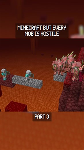 Minecraft, But Every Mob Is Hostile! Part 3 #minecraft #wisp #mcyt #minecraftbut