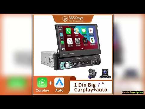 1 Din MP5 Player 7 Inch Carplay Android Auto Universal Manual Automatic Retractable Touch Screen Ca