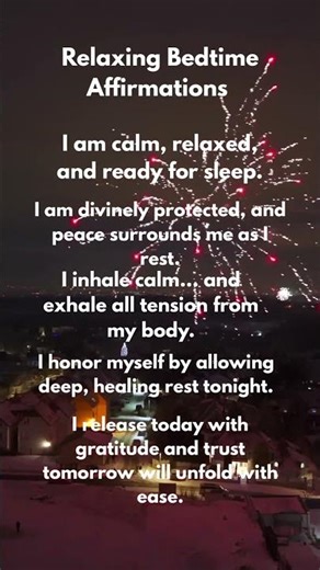 Relaxing Nighttime Affirmations #daily