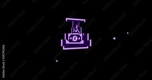 Sliced rotation flip icon logo animated motion graphic cash money. Object isolated in PNG format with alpha transparency channel background