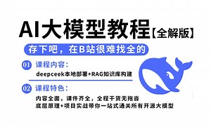 快人一步搞懂风口！全网首发DeepSeek-AI大模型全套教程（LLM RAG LangChain GLM-4实战 Transformer 大模型微调）_马士兵