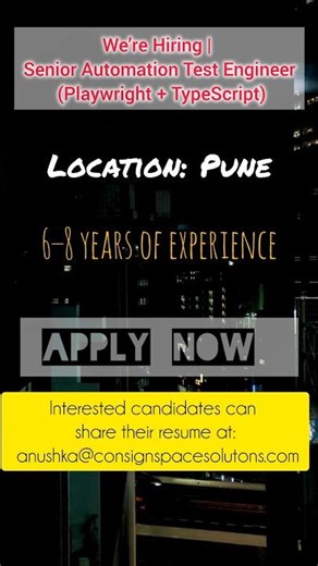 We’re Hiring | Senior Automation Test Engineer #softwaretestingjobs #softwaretesting #shorts