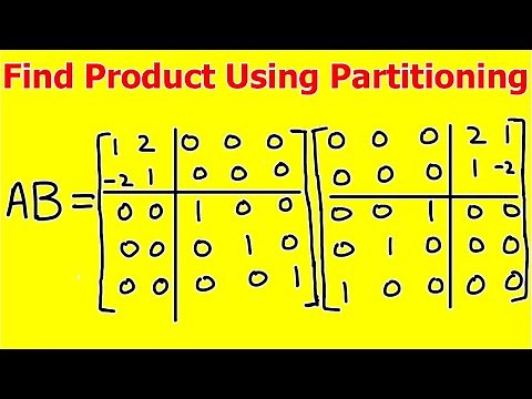 Partitioning of matrices | Linear algebra | Product of Matrices in Hindi/Urdu