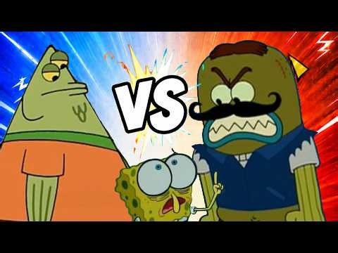 SpongeBob Hires the WRONG Bodyguard | Flats vs. The Strangler