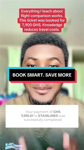 Booked a round-trip ticket for 7,900 GHS Using the tips I shared earlier. Compare prices. Book smart. Save money. #CheapFlights #TravelTips #GhanaTravel #FlightDeals #TravelSmart @baidoosofficialtv backup @baidoosofficialtv01 backup @MR HUMBLE OFFICIAL
