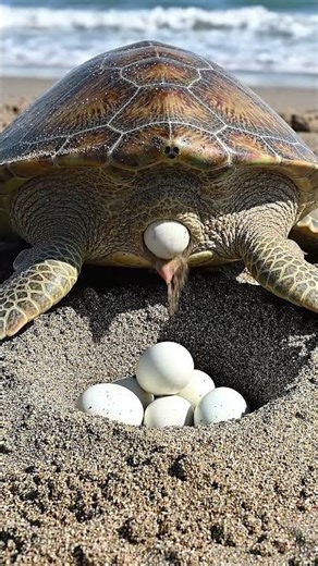 The miracle of life unfolding right before our eyes! 🐢✨🌊