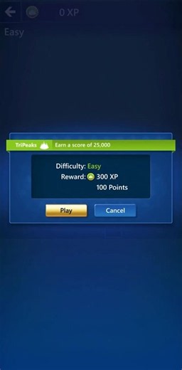 Microsoft Solitaire Collection TriPeaks Easy 09.23.2026