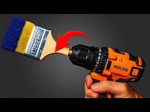 Millions Don’t Know This Secret! Insert Paint Brush Into Drill — Amazing!