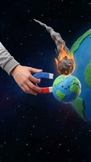【天文学】小行星撞地球与引力弹弓 Saving Earth With A Giant Magnet?! ☄️🧲 #shorts