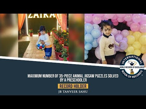 MAXIMUM NUMBER OF 35 PIECE ANIMAL JIGSAW PUZZLES SOLVED BY A PRESCHOOLER