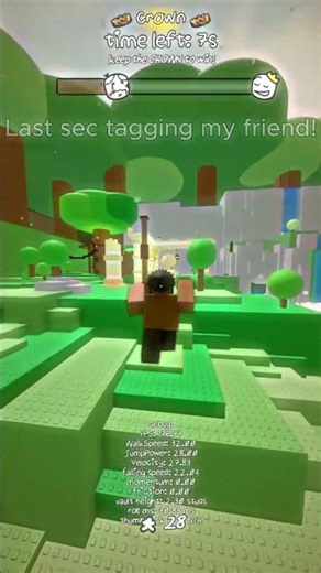 Last second tagging in untitled tag game!! #roblox #untitledtaggame