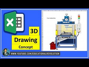 How to make 3d Drawing in Excel | Drawing in Excel