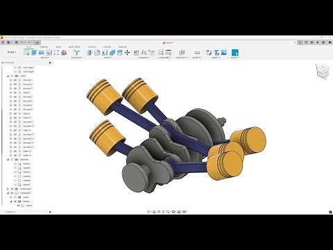 Build a V6 Engine in Fusion 360 (Full Assembly + Animation)