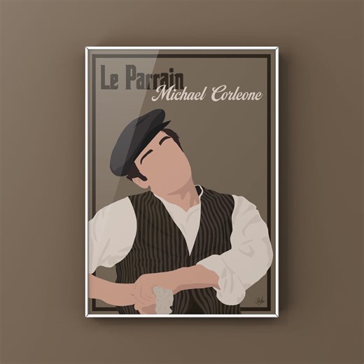The Godfather Michael Corleone Poster | Illustration | Artwork Poster | the Godfather - Etsy