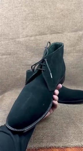 Handcrafted Men’s Black Suede Chukka Boots