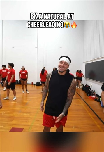 Bk from thesefoos is lwk a natural at cheerleading😭🔥 #bkleaan #fyp #viral #bns #thesefoos