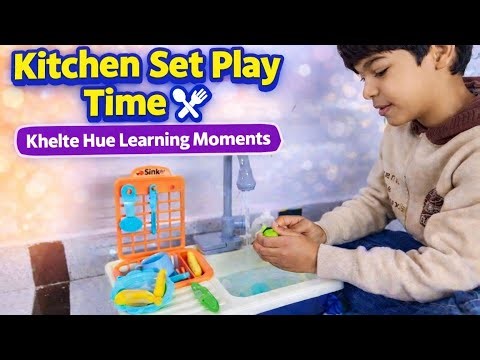 Kitchen Set Play Time 🍽️ | Khelte Hue Learning Moments |Jinging Toys Kids Fun 
