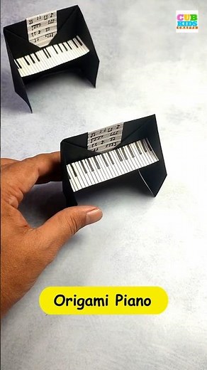Origami Piano 🎹 | Cute Paper Craft #cubkidscrafts #shorts