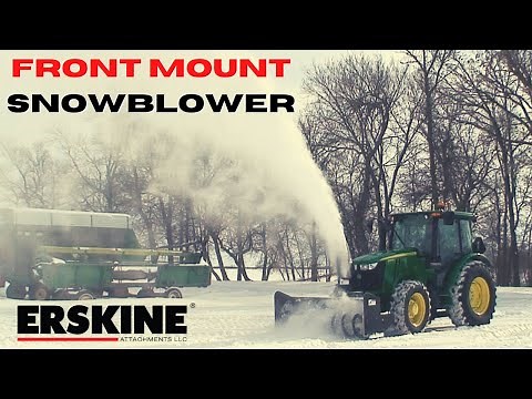 Front Mount Snowblowers in action by Erskine for tractors.