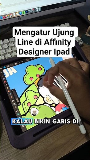 How to adjust line ends in Affinity Designer for iPad #ytscreatorincubation #illustration