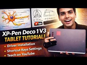 XP-Pen Deco 1 V3 Full Tutorial | Driver Installation, Shortcut Keys & Teaching on YouTube
