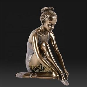 [Hot Item] Beautiful Elegant Bronze Ballet Dancer Girl Sculpture