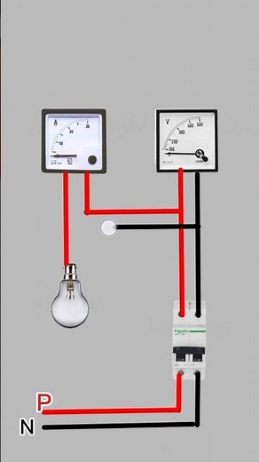 Volt Meter and Ampere Meter Connection | volt amp meter Connection diagram | #viral #electric #reel