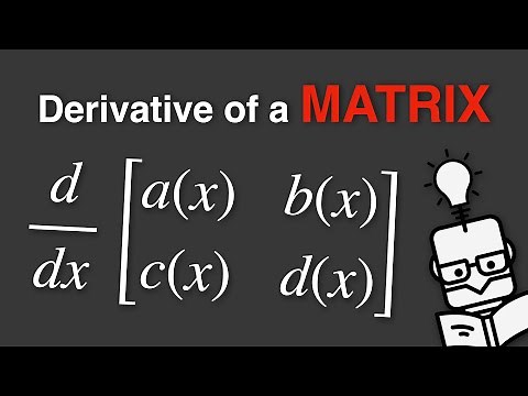 Derivative of a Matrix - Explained