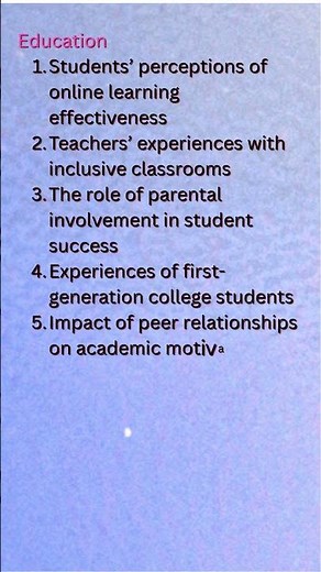 8 qualitative research topic ideas